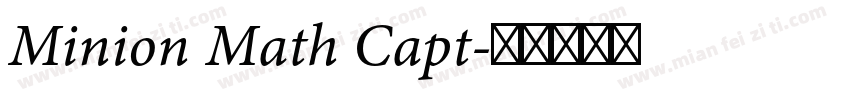 Minion Math Capt字体转换